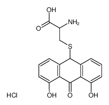 2-Amino-3-(4,5-dihydroxy-10-oxo-9,10-dihydro-anthracen-9-ylsulfanyl)-propionic acid; hydrochloride结构式