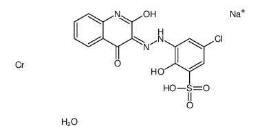 sodium [5-chloro-3-[(1,2-dihydro-4-hydroxy-2-oxoquinolin-3-yl)azo]-2-hydroxybenzenesulphonato(3-)]hydroxychromate(1-)结构式