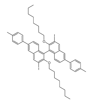 3-iodo-1-[3-iodo-6-(4-methylphenyl)-2-octoxynaphthalen-1-yl]-6-(4-methylphenyl)-2-octoxynaphthalene Structure