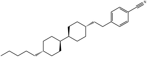 trans,trans-4-[2-[4'-Pentyl-(1,1'-bicyclohexyl)-4-yl]benzonitrile Structure