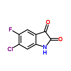 6-Chloro-5-fluoro-1H-indole-2,3-dione Structure