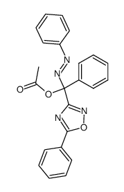 phenyl(5-phenyl-1,2,4-oxadiazol-3-yl)(phenyldiazenyl)methyl acetate Structure