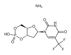 5-(trifluoromethyl)-2'-deoxyuridine 3',5'-cyclic monophosphate ammonium salt结构式