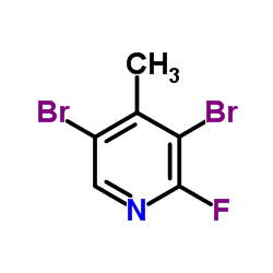 3,5-Dibromo-2-fluoro-4-picoline structure