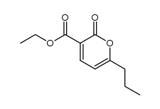 2-oxo-6-propyl-2H-pyran-3-carboxylic acid ethyl ester Structure