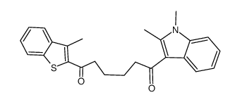 1-(1,2-dimethyl-1H-indol-3-yl)-6-(3-methyl-benzo[b]thiophen-2-yl)-hexane-1,6-dione结构式