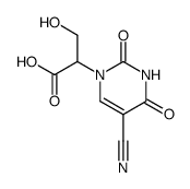 2-(5-cyano-2,4-dioxo-3,4-dihydro-2H-pyrimidin-1-yl)-3-hydroxy-propionic acid Structure