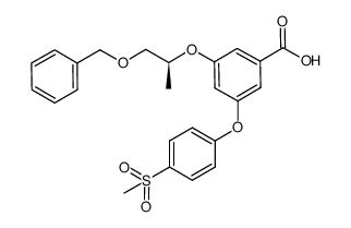 3-[(1S)-2-benzyloxy-1-methylethoxy]-5-[4-(methylsulfonyl)phenoxy]benzoic acid Structure