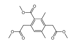 methyl 2,4-dimethyl-3,6-bis(methoxycarbonylmethyl)benzoate Structure