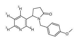 1-[(4-methoxyphenyl)methyl]-5-(2,4,5,6-tetradeuteriopyridin-3-yl)pyrrolidin-2-one Structure