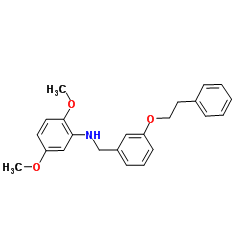 2,5-Dimethoxy-N-[3-(2-phenylethoxy)benzyl]aniline结构式