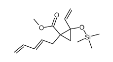 1-((E)-Penta-2,4-dienyl)-2-trimethylsilanyloxy-2-vinyl-cyclopropanecarboxylic acid methyl ester结构式