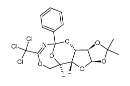 (1R-,2R-,4R-,8R-,9S-,11R- or 11S)-6,6-dimethyl-11-phenyl-13-trichloromethyl-3,5,7,10,14,16-hexaoxa-12-aza-tetracyclo<9,4,1,02,9.04,8>-hexadec-12-ene Structure