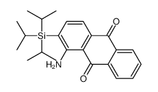 1-amino-2-tri(propan-2-yl)silylanthracene-9,10-dione结构式