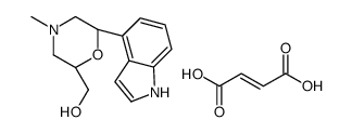 (E)-but-2-enedioic acid,[(2R,6R)-6-(1H-indol-4-yl)-4-methylmorpholin-2-yl]methanol Structure