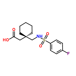 [1-({[(4-Fluorophenyl)sulfonyl]amino}methyl)cyclohexyl]acetic acid结构式