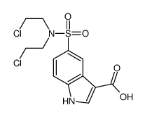 5-[bis(2-chloroethyl)sulfamoyl]-1H-indole-3-carboxylic acid结构式