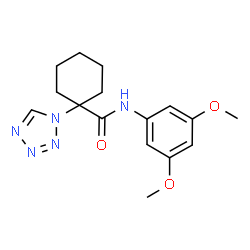 N-(3,5-Dimethoxyphenyl)-1-(1H-tetrazol-1-yl)cyclohexanecarboxamide structure