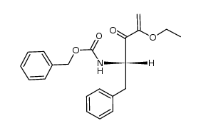 2-ethoxy-5-phenyl-4-[[(phenylmethoxy)carbonyl]amino]-3-oxo-1-pentene结构式