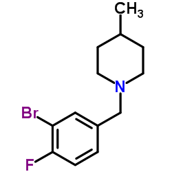 1-(3-Bromo-4-fluorobenzyl)-4-methylpiperidine Structure