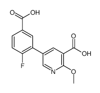 5-(5-carboxy-2-fluorophenyl)-2-methoxypyridine-3-carboxylic acid结构式