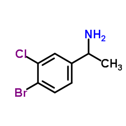 1-(4-Bromo-3-chlorophenyl)ethanamine结构式