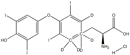 L-Thyroxine-1",1",2,2",6-d₅ hydrochloride solution structure