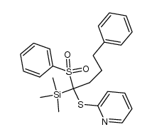 4-phenyl-1-phenylsulfonyl-1-(pyridin-2-ylthio)-1-trimethylsilylbutane结构式