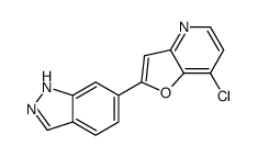 7-chloro-2-(1H-indazol-6-yl)-furo[3,2-b]pyridine Structure