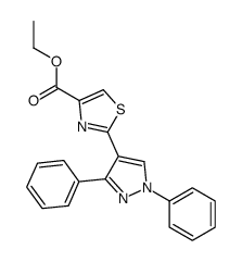 ethyl 2-(1,3-diphenylpyrazol-4-yl)-1,3-thiazole-4-carboxylate结构式