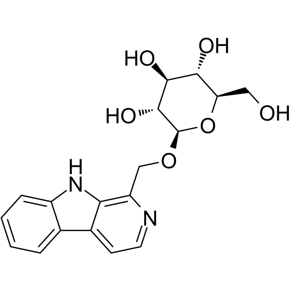 1-Hydroxymethyl-β-carboline glucoside Structure