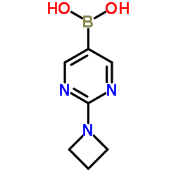 (2-(氮杂环丁烷-1-基)嘧啶-5-基)硼酸结构式