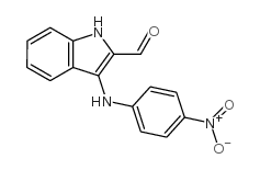 3-(4-nitroanilino)-1H-indole-2-carbaldehyde结构式