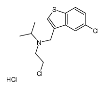 N-[(5-chloro-1-benzothiophen-3-yl)methyl]-N-(2-chloroethyl)propan-2-amine,hydrochloride结构式