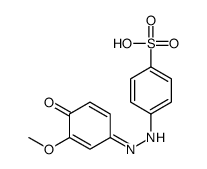 4-[(2E)-2-(3-methoxy-4-oxocyclohexa-2,5-dien-1-ylidene)hydrazinyl]benzenesulfonic acid Structure