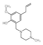 Phenol,2-methoxy-6-[(4-methyl-1-piperazinyl)methyl]-4-(2-propen-1-yl)- structure