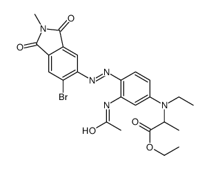 N-[3-(Acetylamino)-4-[(6-bromo-2,3-dihydro-2-methyl-1,3-dioxo-1H-isoindol-5-yl)azo]phenyl]-N-ethyl-alanine, ethyl ester Structure