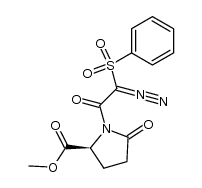 methyl 5-oxo-1-(2-(phenylsulfonyl)diazoacetyl)pyrrolidine-2-carboxylate结构式