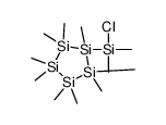 chloro-dimethyl-(1,2,2,3,3,4,4,5,5-nonamethylpentasilolan-1-yl)silane结构式