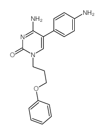 2(1H)-Pyrimidinone,4-amino-5-(4-aminophenyl)-1-(3-phenoxypropyl)- structure