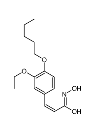 3-(3-Ethoxy-4-pentoxyphenyl)-2-propenehydroxamic acid Structure