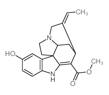 Curan-17-oic acid,2,16,19,20-tetradehydro-10-hydroxy-, methyl ester, (19E)- (9CI)结构式