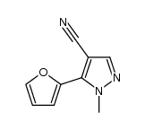 5-(furan-2-yl)-1-methylpyrazole-4-carbonitrile结构式