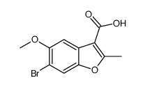 6-bromo-5-methoxy-2-methylbenzofuran-3-carboxylic acid结构式