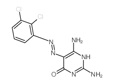 4(3H)-Pyrimidinone,2,6-diamino-5-[2-(2,3-dichlorophenyl)diazenyl]- structure