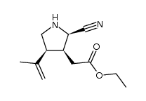 ethyl 2-((2R,3S,4S)-2-cyano-4-(prop-1-en-2-yl)pyrrolidin-3-yl)acetate结构式