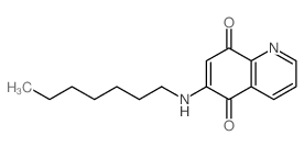 5,8-Quinolinedione, 6-(heptylamino)- Structure