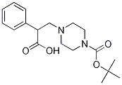 3-[4-(tert-butoxycarbonyl)piperazino]-2-phenylpropanoic acid结构式