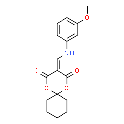 3-(((3-methoxyphenyl)amino)methylene)-1,5-dioxaspiro[5.5]undecane-2,4-dione picture