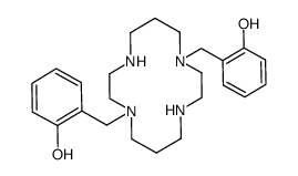 1,8-bis(2-hydroxybenzyl)-1,4,8,11-tetraazacyclotetradecane Structure